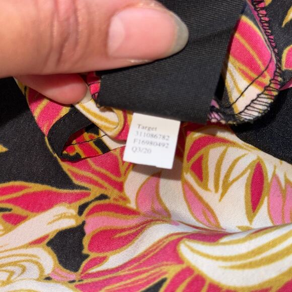 Who What Wear Floral Puff Sleeve Mini Dress 70s Retro Romantic Chic Bold Print M - Picture 13 of 16